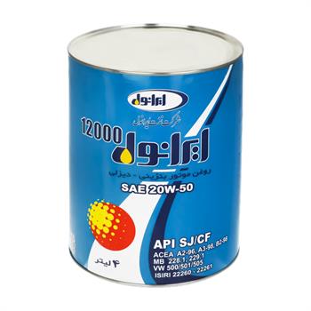 روغن موتور 4 لیتر 12000 ایرانول IRANOL